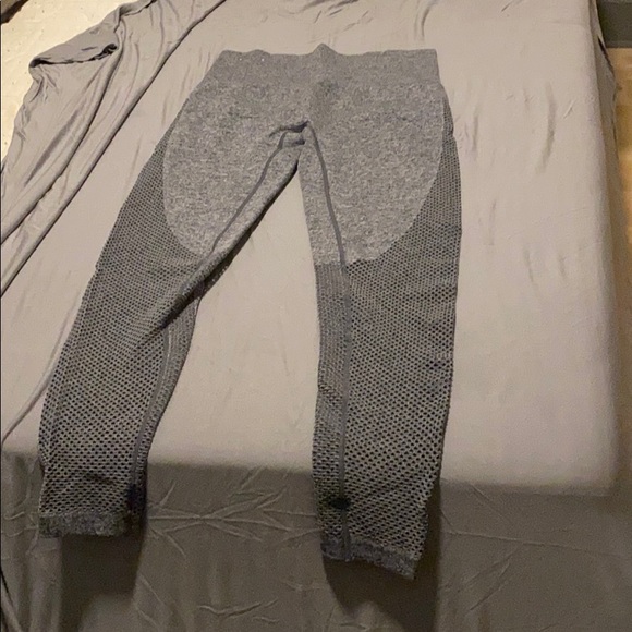 Joy Lab Gray Ribbed Workout Leggings - Picture 3 of 4